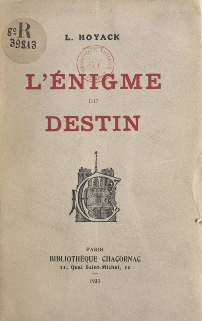 L'énigme du destin - Louis Hoyack - FeniXX réédition numérique