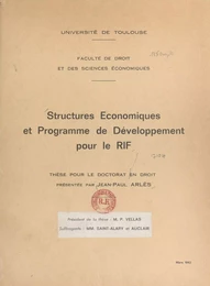 Structures économiques et programme de développement pour le Rif