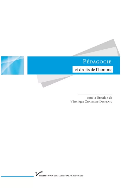 Pédagogie et droits de l’homme -  - Presses universitaires de Paris Nanterre