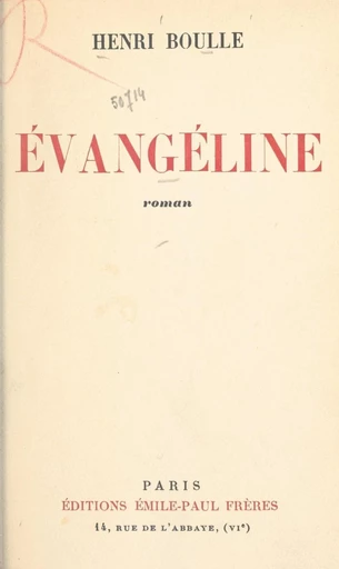 Évangéline - Henri Boulle - FeniXX réédition numérique