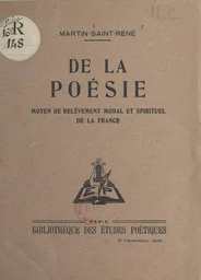 De la poésie