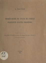 Disque sacré du culte de Cybèle