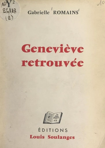 Geneviève retrouvée - Gabrielle Romains - FeniXX réédition numérique