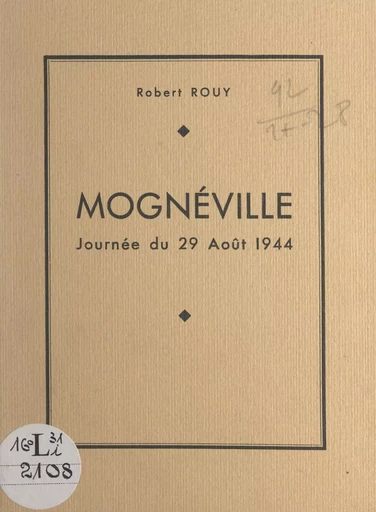 Mognéville - Robert Rouy - FeniXX réédition numérique