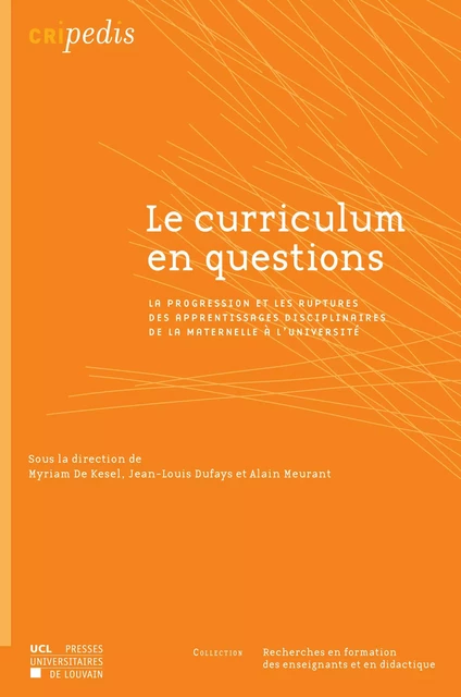 Le curriculum en questions -  - Presses universitaires de Louvain