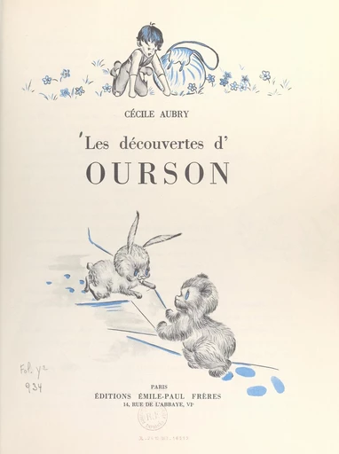 Les découvertes d'Ourson - Cécile Aubry - FeniXX réédition numérique