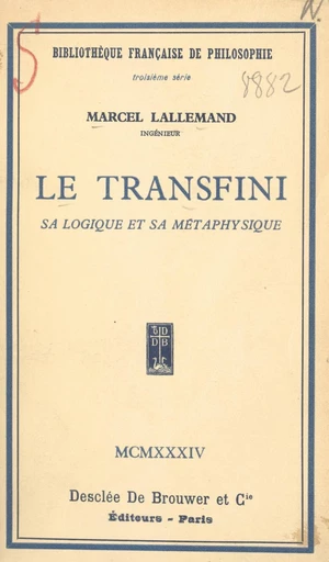 Le transfini - Marcel Lallemand - FeniXX réédition numérique