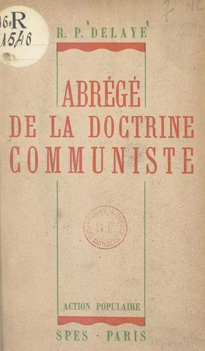 Abrégé de la doctrine communiste - E. Delaye - FeniXX réédition numérique