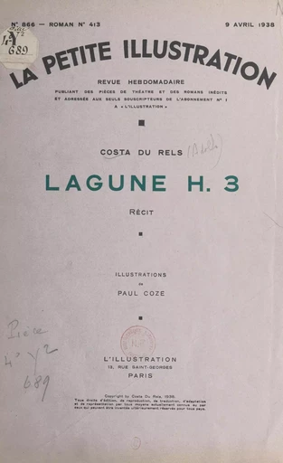 Lagune H. 3 - Adolfo Costa du Rels - FeniXX réédition numérique