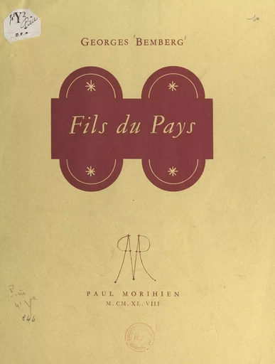 Fils du pays - Georges Bemberg - FeniXX réédition numérique