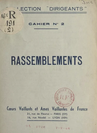 Rassemblements - Paul Joie - FeniXX réédition numérique