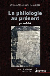 La philologie au présent