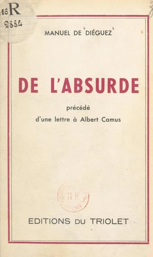 De l'absurde - Manuel de Diéguez - FeniXX réédition numérique