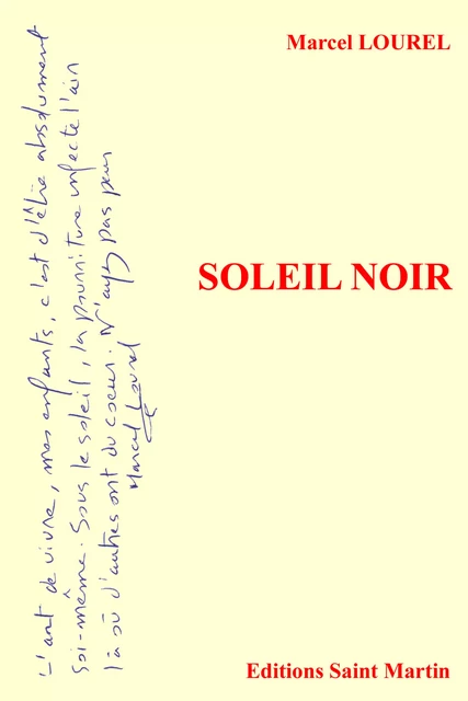 Soleil noir - Marcel Lourel - Editions Saint Martin