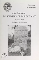 Cérémonies du souvenir de la Résistance