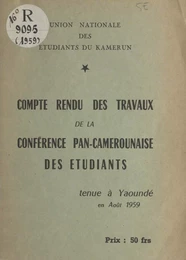 Compte rendu des travaux de la conférence pan-camerounaise des étudiants