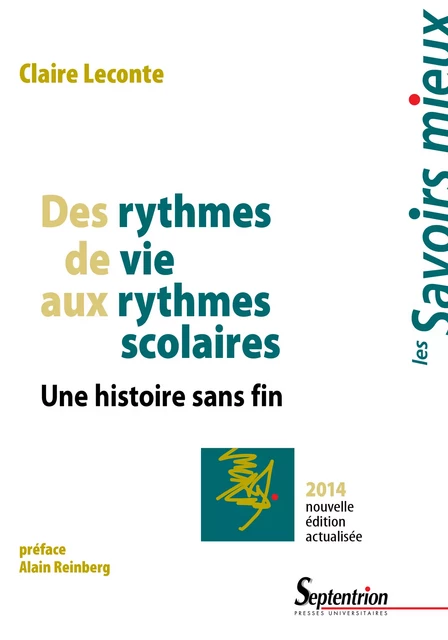 Des rythmes de vie aux rythmes scolaires - Claire Beugnet-Lambert - Presses Universitaires du Septentrion