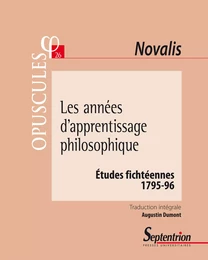 Les années d’apprentissage philosophique