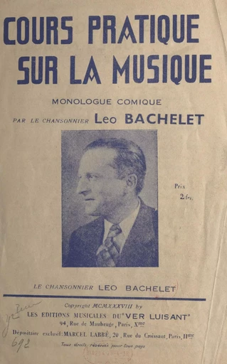 Cours pratique sur la musique - Léo Bachelet - FeniXX réédition numérique