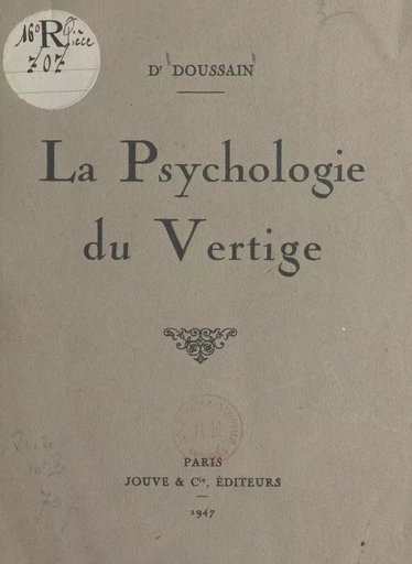 La psychologie du vertige -  Doussain - FeniXX réédition numérique