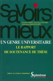 Un genre universitaire : le rapport de soutenance de thèse