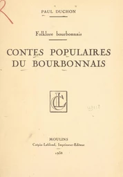 Contes populaires du Bourbonnais