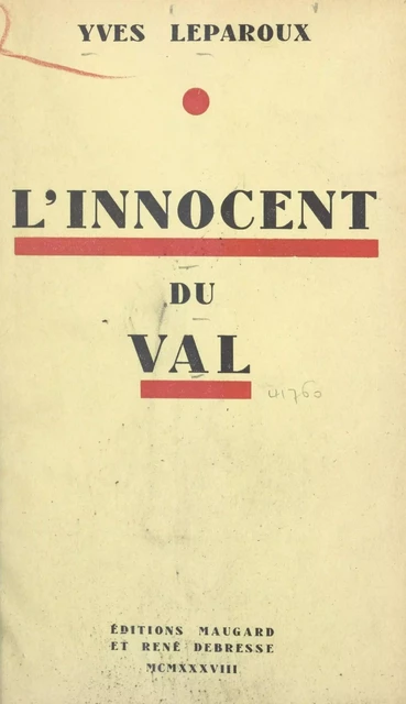 L'innocent du Val - Yves Leparoux - FeniXX réédition numérique