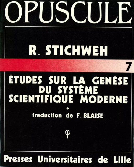 Études sur la genèse du système scientifique moderne - Rudolf Stichweh - Presses Universitaires du Septentrion