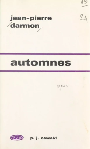 Automnes - Jean-Pierre Darmon - FeniXX réédition numérique