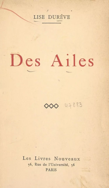 Des ailes - Lise Durêve - FeniXX réédition numérique