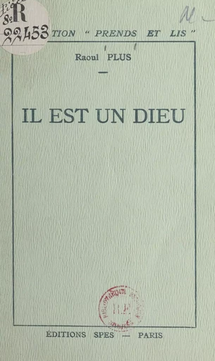 Il est un dieu - Raoul Plus - FeniXX réédition numérique