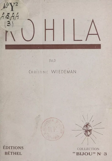 Kohila - Christine Wiedeman - FeniXX réédition numérique