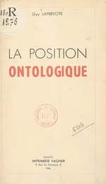 La position ontologique