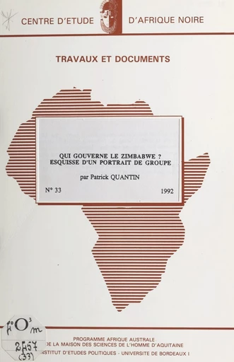 Qui gouverne le Zimbabwe ? - Patrick Quantin - FeniXX réédition numérique