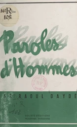 Paroles d'hommes