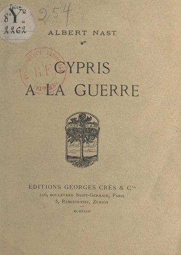 Cypris à la guerre - Albert-André Nast - FeniXX réédition numérique