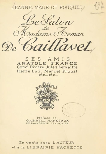 Le salon de Madame Arman de Caillavet - Jeanne Maurice Pouquet - FeniXX réédition numérique