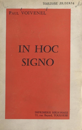 In hoc signo - Paul Voivenel - FeniXX réédition numérique