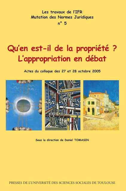 Qu’en est-il de la propriété ? -  - Presses de l’Université Toulouse Capitole