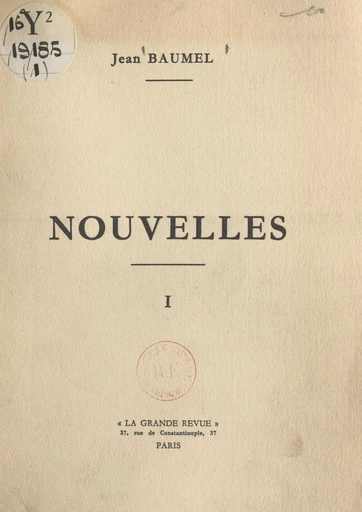 Nouvelles (1) - Jean Baumel - FeniXX réédition numérique