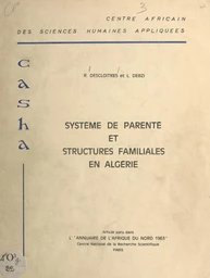 Système de parenté et structures familiales en Algérie