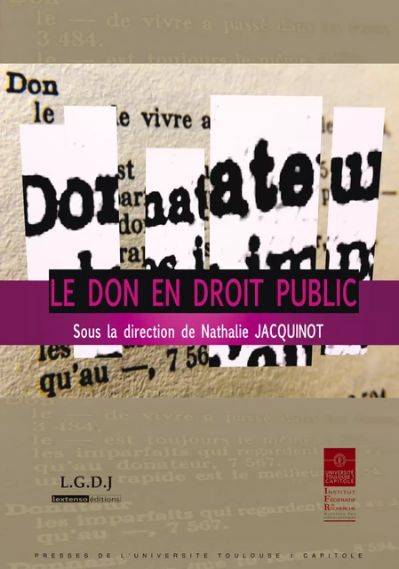 Le don en droit public -  - Presses de l’Université Toulouse Capitole