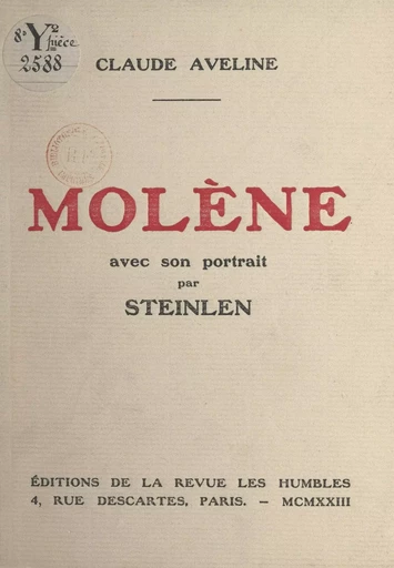 Molène - Claude Aveline - FeniXX réédition numérique