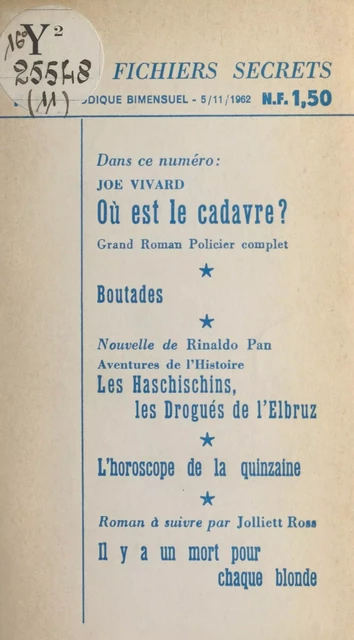 Où est le cadavre ? - Rinaldo Pan, Jolliett Ross, Joe Vivard - FeniXX réédition numérique