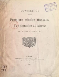 Conférence sur la première mission française d'exploration au Maroc