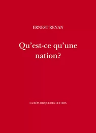 Qu'est-ce qu'une nation ?