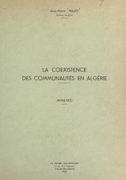 La coexistence des communautés en Algérie (annexes)