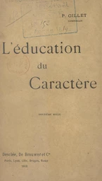 L'éducation du caractère