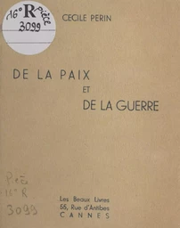 De la paix et de la guerre