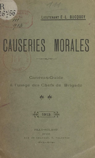 Causeries morales - Eugène Louis Bucquoy - FeniXX rédition numérique